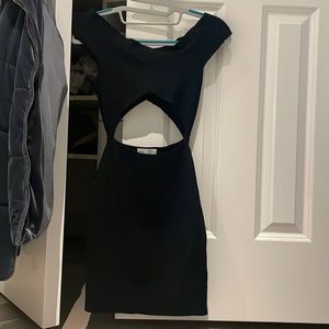 Black cut out dress